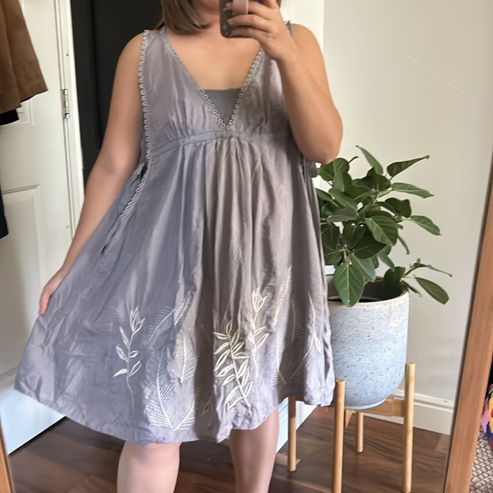 Cecico Rayon Embroidered Boho Pullover Dress. Size L - Picture 12 of 15